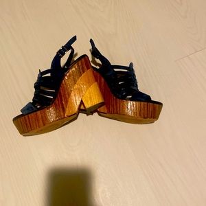 Vince Camuto Wood Platform Wedges